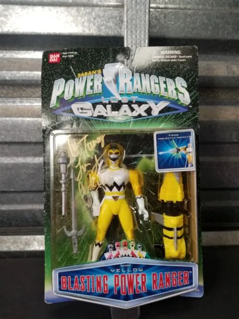 Bandai Power Rangers Lost Galaxy Yellow Blasting Ranger Signed