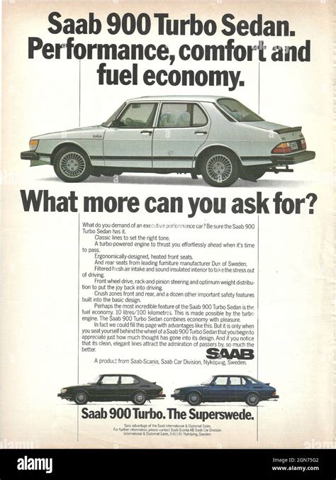 Vintage Advertisement Of Saab Cars From Sweden Old Car 1970s 1980s