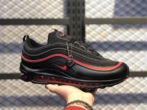 2020 Latest Nike Air Max 97 Blackuniversity Red Cheap Sale Sneakers