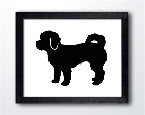 Shih Poo Digital Download Shih Poo Art Dog Silhouette Etsy