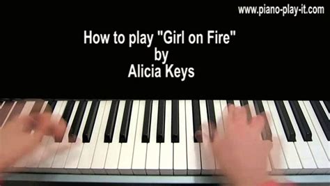 Girl On Fire Alicia Keys Piano Tutorial Youtube