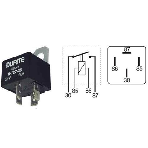 Durite Relay Mini Makebreak 30 Amp 12 Volt Cd1 0 727 12