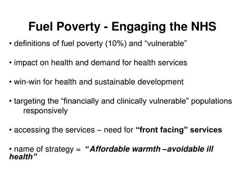 Ppt Fuel Poverty Engaging The Nhs Powerpoint Presentation Free