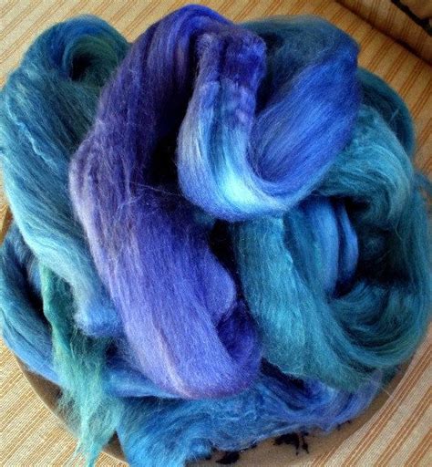 Hand Dyed Tussah Silk Top For Blending Spinning Felting Etsy Hand