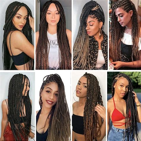 Buy Wigenius Pre Stretched Braiding Hair Ombre Brown 26 Inch 6 Packs