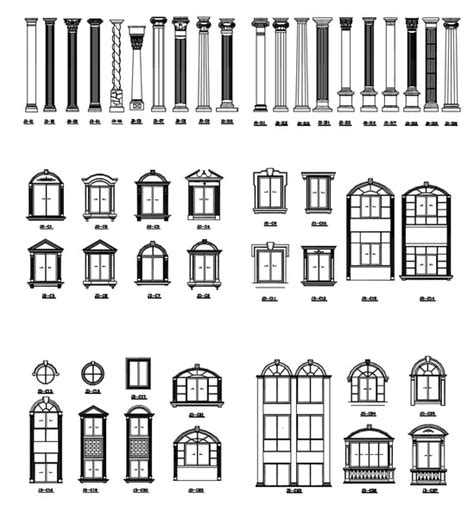 Architecture Decorative Cad Blocks V15 Architectural Decorative Door