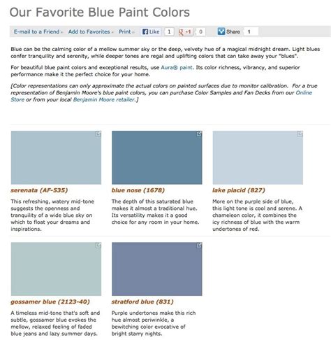 Favorite Popular And Best Selling Shades Of Blue Paint Colors From