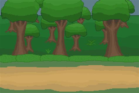 16 Forest Pixel Art Background 