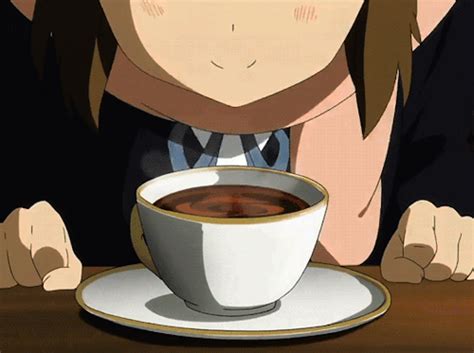 Anime Girl Drinking Tea Gif