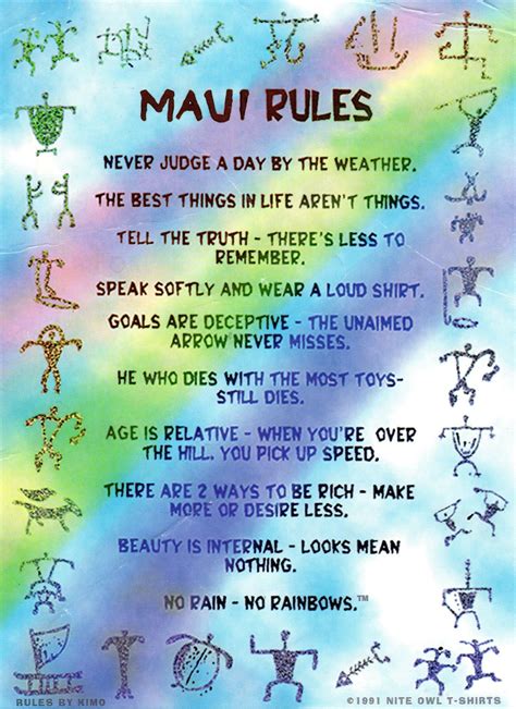 Maui Rules Simple And Beautiful