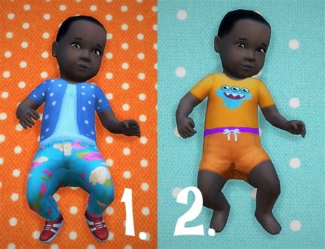 Baby Overrides Set 1 Dark Skingirl At Budgie2budgie Sims 4 Updates