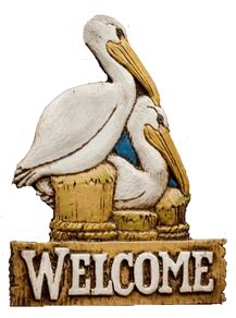 Popular items for pelican home decor. Pelican Welcome Sign Wall Decor - Nautical Beach House Decor