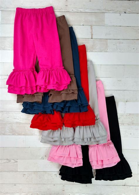 Tiered Ruffle Pants Lt Pink And Chocolate Only In 2021 Girls Ruffle