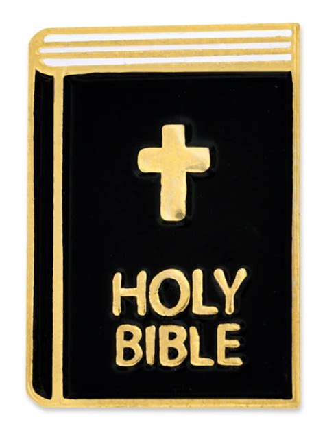 Holy Bible Religious Cross Enamel Lapel Pin