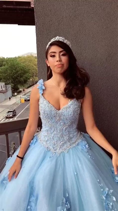 Princesa Dress Pr22021nl By Ariana Vara Video Video Light Blue