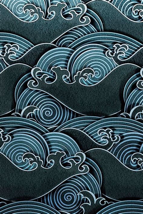 Japanese Waves Pattern Japanese Art Japanese Patterns Art Design