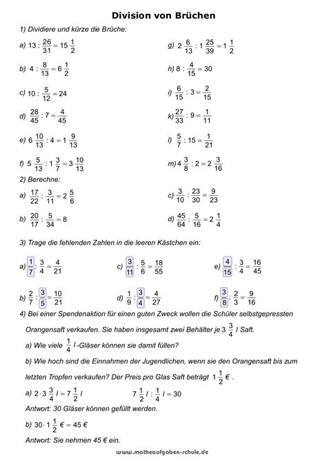 Probeprüfung brüche ordnen und mit brüchen rechnen name: Bruchrechnen lernen - Mathe Übungsblätter