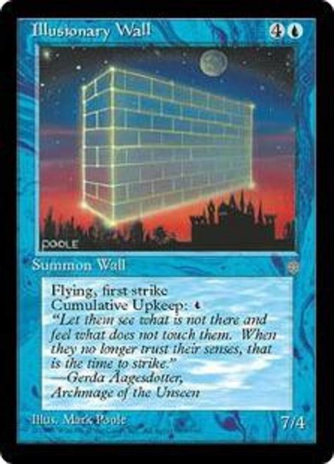 Magic The Gathering Ice Age Single Card Common Illusionary Wall Toywiz