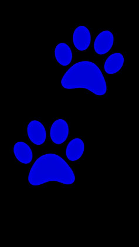 Blue Paw Print Background