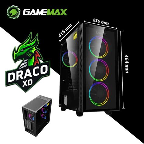 Draco Xd Gamemax Boitier Gaming Rainbow Capmicro
