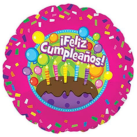 17 Inch Feliz Cumpleanos Birthday Cake Foil Balloons Mylar Balloons