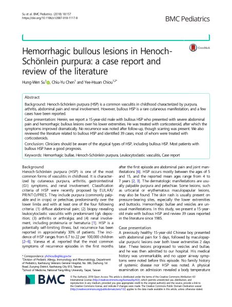 Tailieuxanh Hemorrhagic Bullous Lesions In Henochschönlein Purpura A