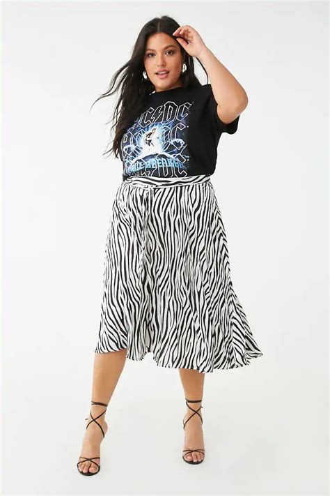 Plus Size Missguided Zebra Print Skirt Forever 21 Looks Saias Look
