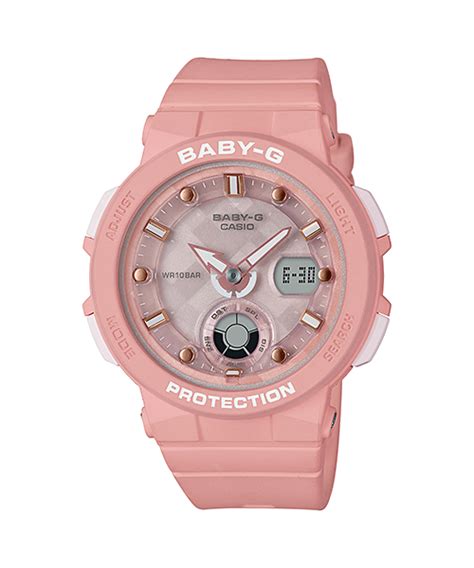 The case is specially shaped to protect the watch against impact, comes in a selection of four colors: BGA-250-4A | BABY-G - WOMEN'S WATCHES - CASIO