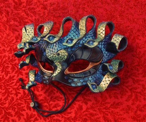 Medusa Mask Original Leather Medusa Mask Masquerade By Merimask Lucrèce Borgia Flower Room