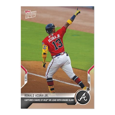 Ronald Acuña Jr 2021 Mlb Topps Now Card 244 Print Run 1268