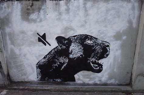 Stencil Graffiti Of Silenced Black Leopard Goes Viral Then