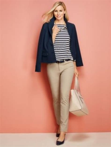 40 Stylish Pair Women Khaki Pants Outfit Ideas For Work Talbots