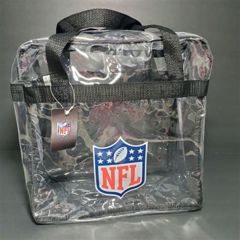 Clear Plastic Zipper Tote Bag Nfl Stadium Approved Football Not A
