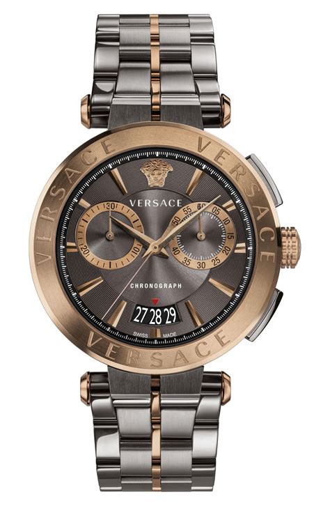 Versace Vbr050017 Mens V Racer Chronograph Date Bracelet Strap Watch