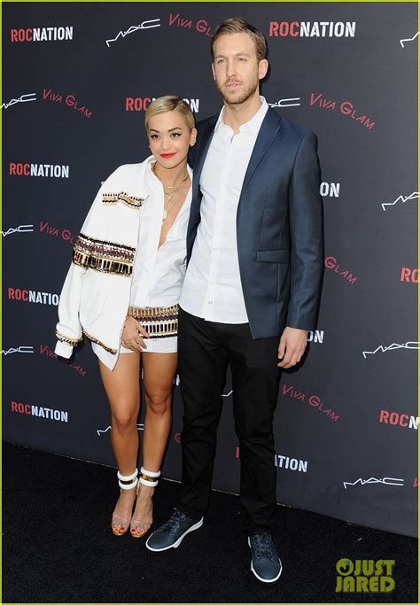 Rita Ora Calvin Harris Red Carpet Couple Debut Photo Grammys Weekend Calvin