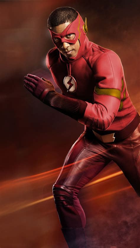 1080x1920 Wally West As The Flash Red Suit Iphone 7 6s 6 Plus Pixel Xl One Plus 3 3t 5 Hd 4k