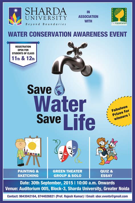 How to save water poster. Water Conservation Awareness Event: Save Water, Save Life ...