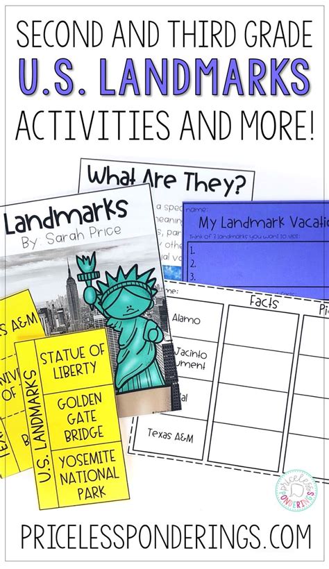 Us Landmarks Worksheets And Activities 2nd And 3rd Grade Geography
