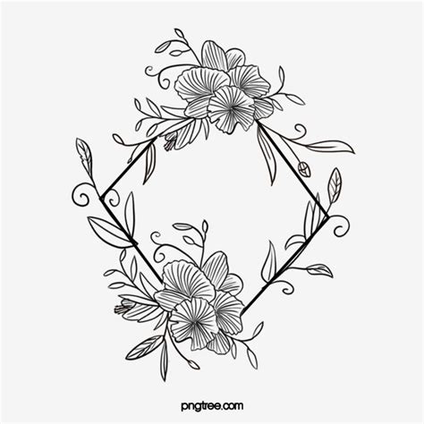 Flower Border Png Wedding Drawing Love Png Photoshop Paint Line