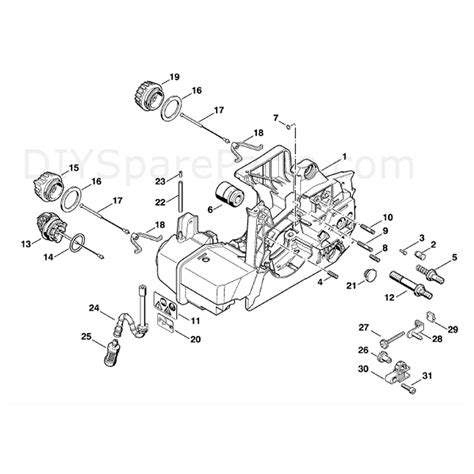 Stihl Ms 290 Chainsaw Ms290 Parts Diagram Engine Housing