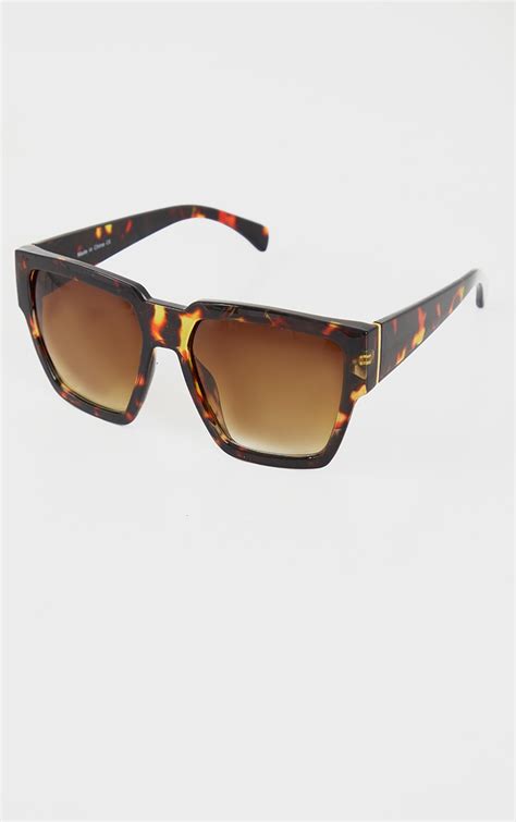 Tortoiseshell Oversized Sunglasses Prettylittlething Aus