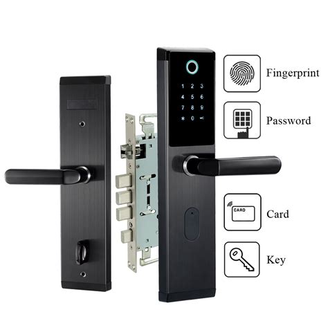 Electronic Fingerprint Door Lock Passwords And Mechanical Keys To