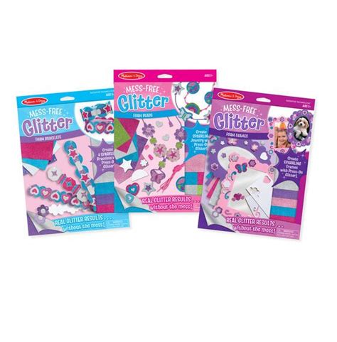 Melissa And Doug Mess Free Glitter 3 Pack Craft Kits For Kids Crafts