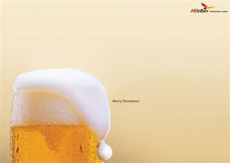 Ab Inbev Global Beer Leader Print Advertisement Christmas