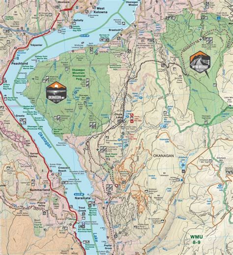 Okanagan Valley Shuswap Bc Waterproof Adventure Map 61003