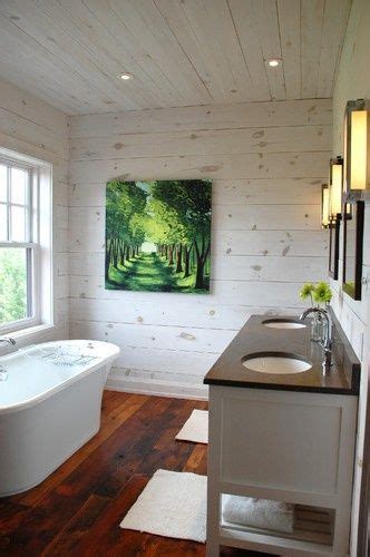 Whitewashed Walls On Knotty Pine In Bathroom I Want This In My Laundry