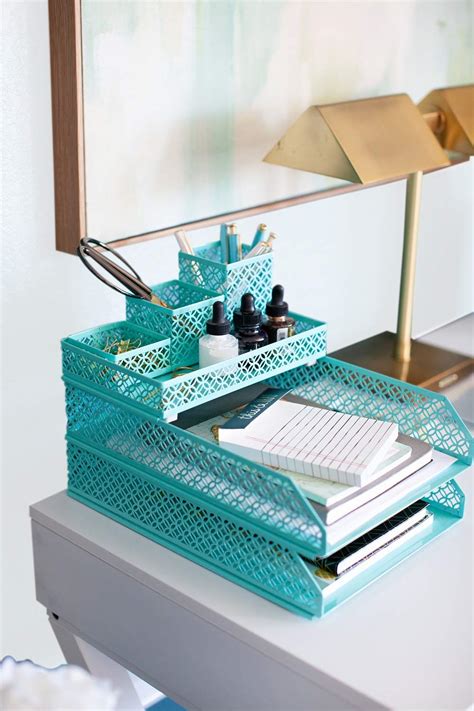 Blu Monaco Office Desk Organizers And Accessories 6 Piece Interlocking