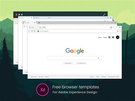 Web Browser Template Adobe Xd On Behance