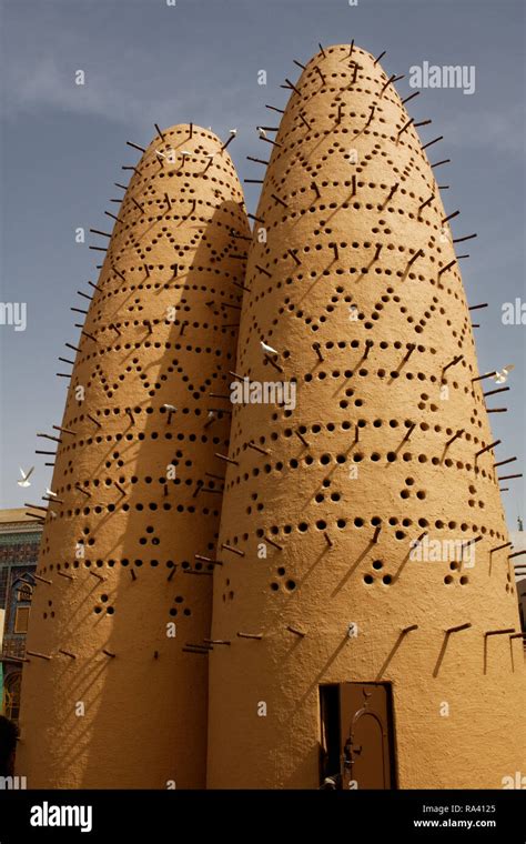 Bird Towers In Doha Stock Photo Alamy