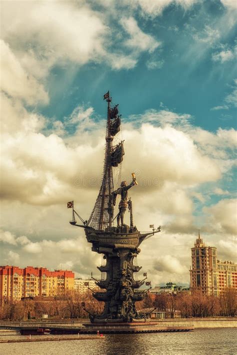 Peter The Great Statue Moscow City Russia Editorial Photo Image Of